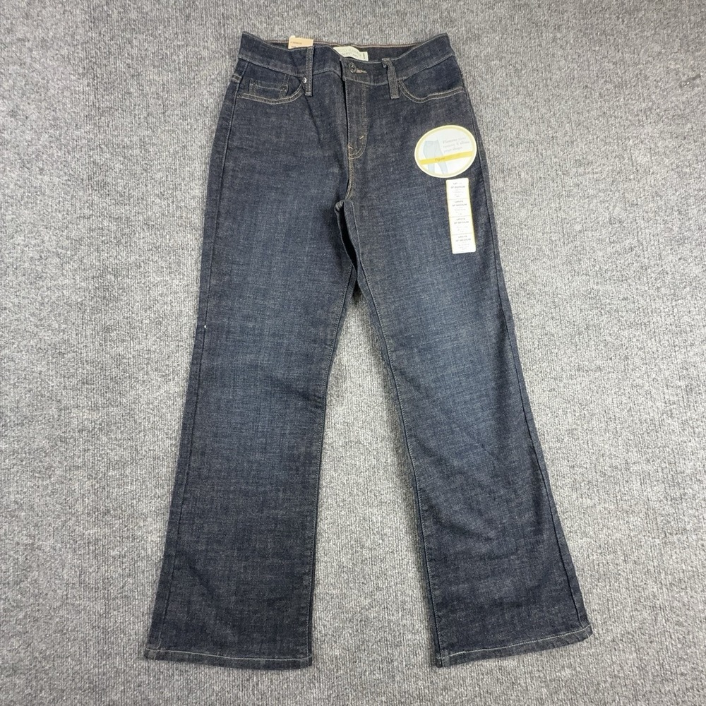 Levis Perfectly Slimming 512 Jeans Womens 8P Dark Wash Blue Mid Rise Bootcut